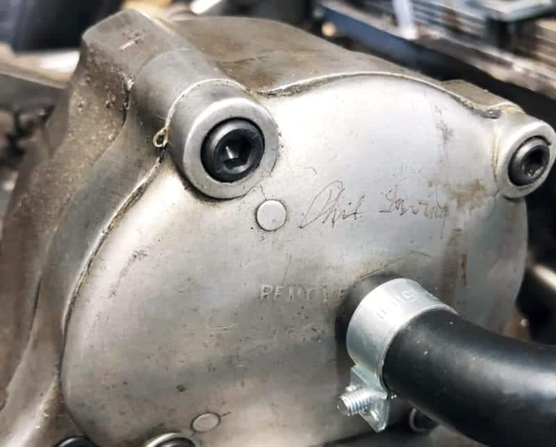 Engraved Cooper-Vincent F2 engine