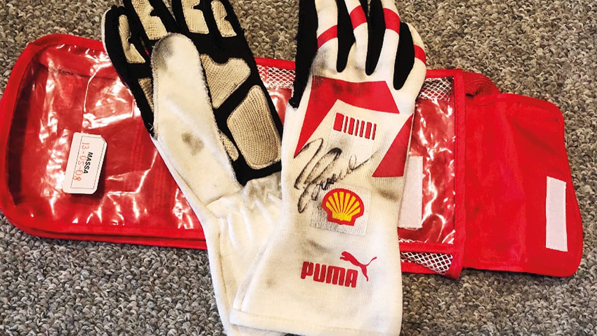 Felipe Massa race gloves