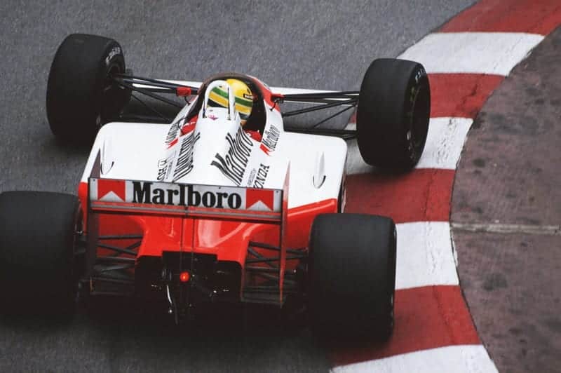 Ayrton Senna at the Monaco Grand Prix in 1988