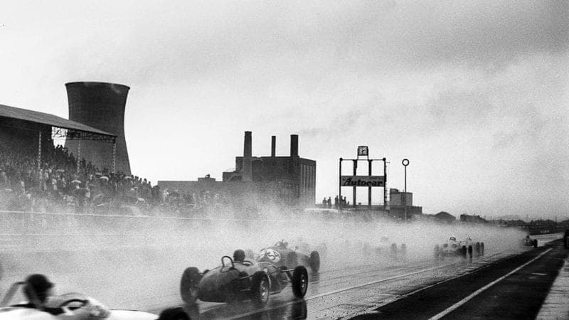Jack Fairman, Keith Greene, Fergusson-Climax P99, Gilby-Climax, Grand Prix of Great Britain, Aintree, 15 July 1961. (Photo by Bernard Cahier/Getty Images)