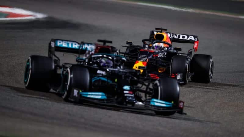 Lewis Hamilton, Max Verstappen 2021 Bahrain GP