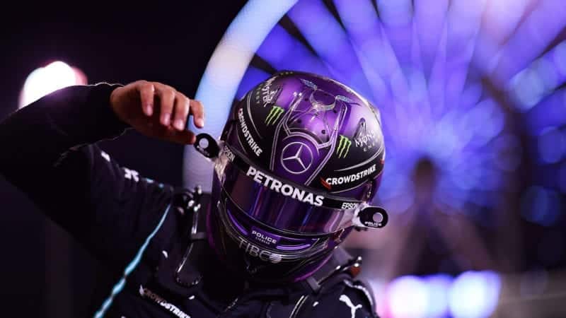 Lewis Hamilton after qualifying second for the 2021 Bahrain Grand Prix