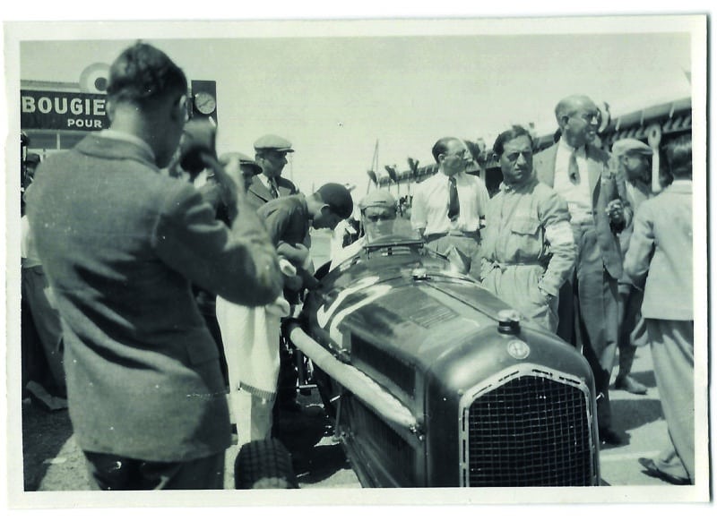 Louis Chiron in his Alfa Romeo Tipo B at the 1935 Dieppe Grand Prix