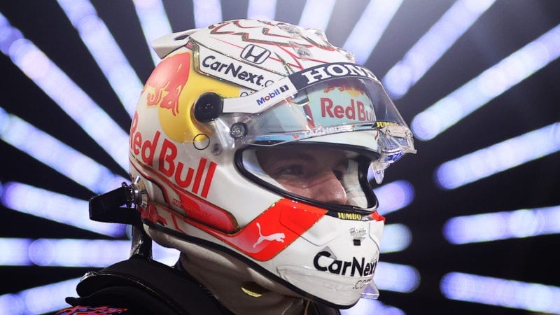 Max Verstappen after securing pole for the 2021 Bahrain Grand Prix