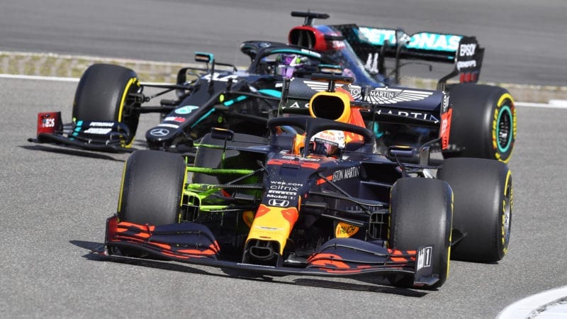 Max Verstappen ahead of Lewis Hamilton in 2020