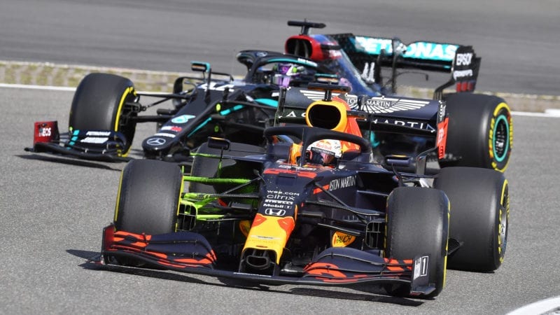 Max Verstappen and Lewis Hamilton in 2021 preseason test