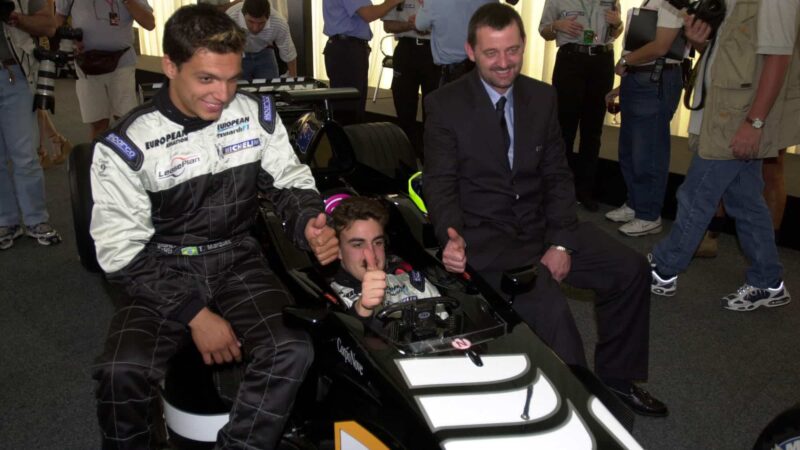 AUTO - F1 2001 - AUSTRALIAN GRAND-PRIX 010304 - MELBOURNE - PHOTO: ERIC VARGIOLU / DPPI FERNANDO ALONSO (SPA) / EUROPEAN MINARDI PAUL STODDART / EUROPEAN MINARDI TARSO MARQUES (BRA) / EUROPEAN MINARDI