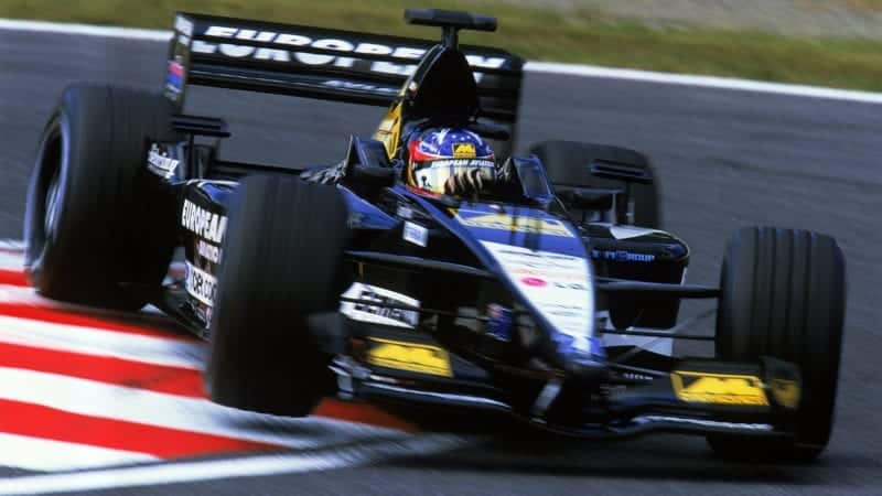 14 Oct 2001: Minardi driver Fernando Alonso of Spain puts his car through its paces during the Formula One Japanese Grand Prix held at Suzuka in Suzuka, Japan. \ Mandatory Credit: Clive Mason /Allsport