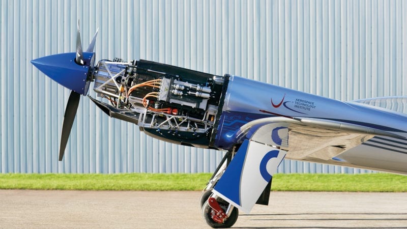 Motor of Rolls Royce electric plane