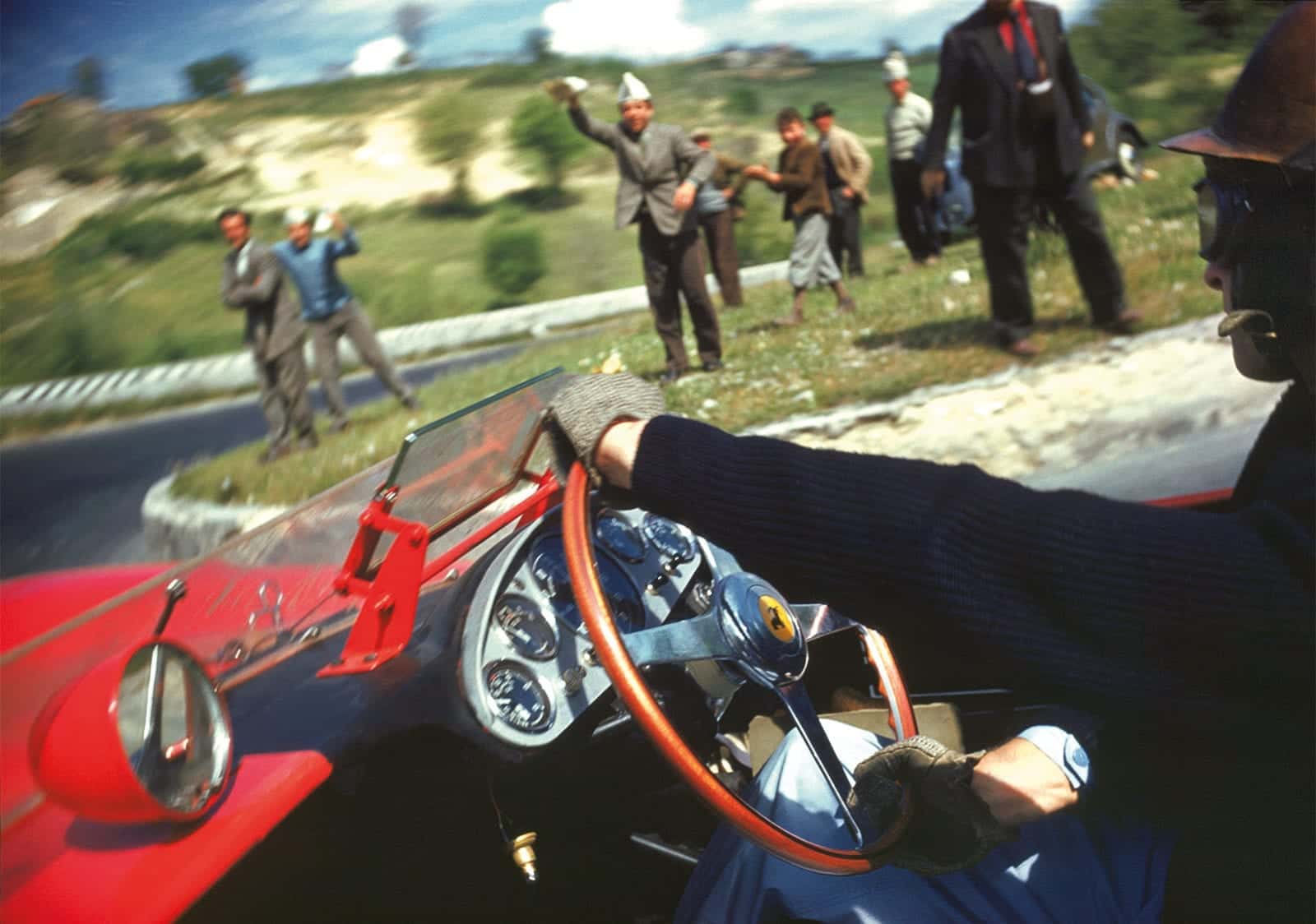 Peter Collins in the 1957 Mille Miglia