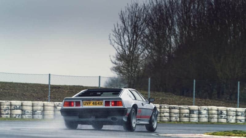 Rear view of Lotus Esprit owned by Colin Chapman