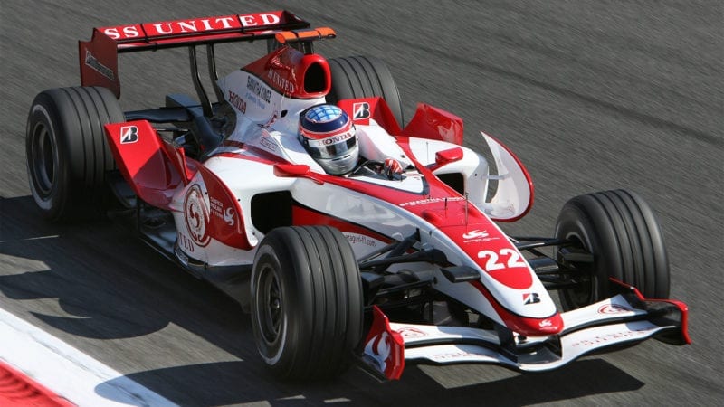 Takuma Sato (Super Aguri-Honda) during practice for the 2007 Italian Grand Prix in Monza. Photo: Grand Prix Photo