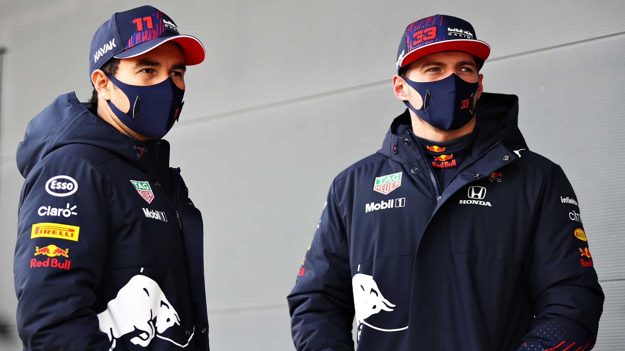 Sergio Perez and Max Verstappen ahead of the 2021 F1 season