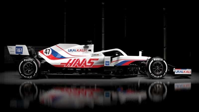 2021 Haas VF21 F1 livery