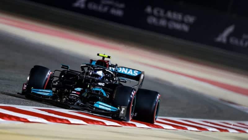 Valtteri Bottas in qualifying for the 2021 Bahrain Grand Prix