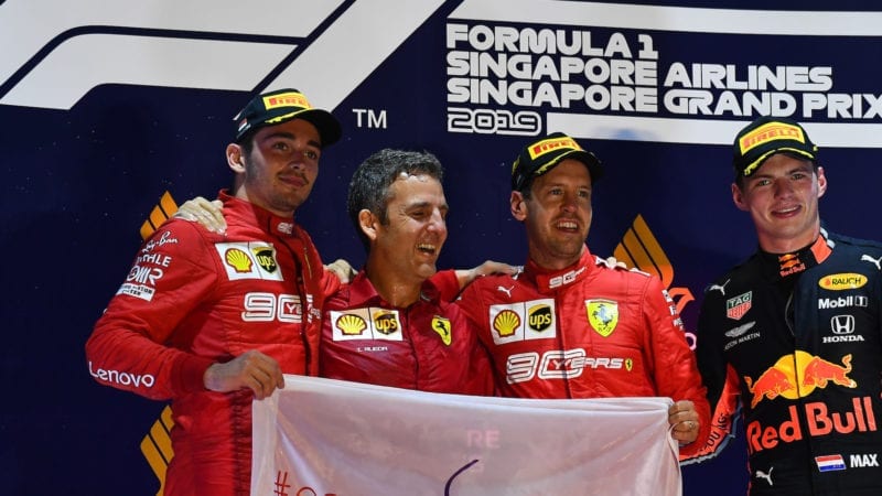 2019 Singapore Grand Prix podium