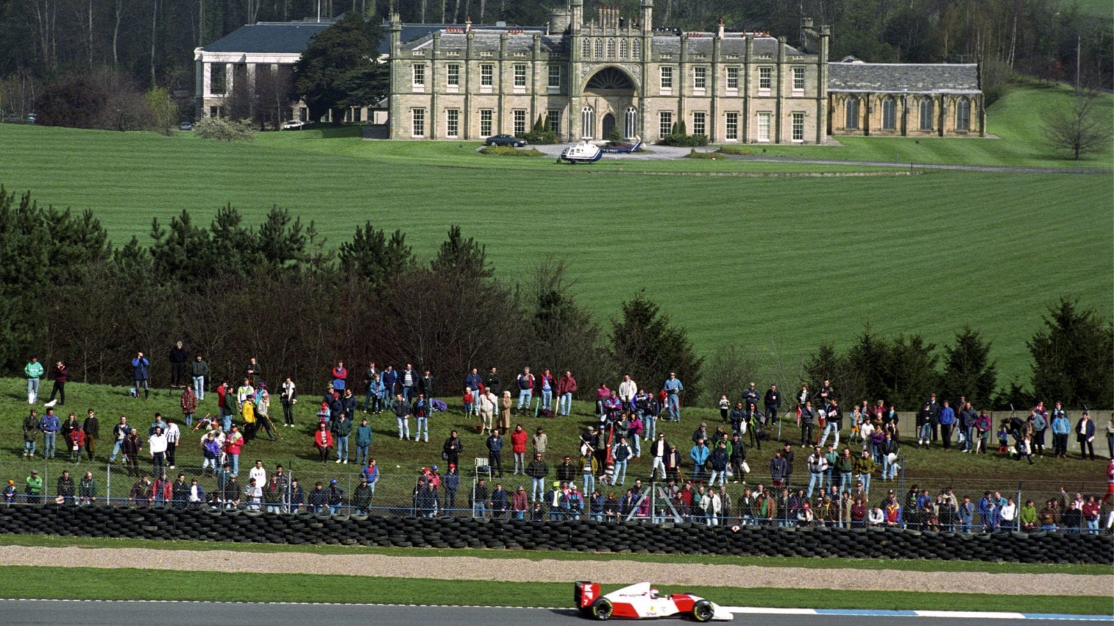 Donington Hall during the 1993 European Grand Prix weekend