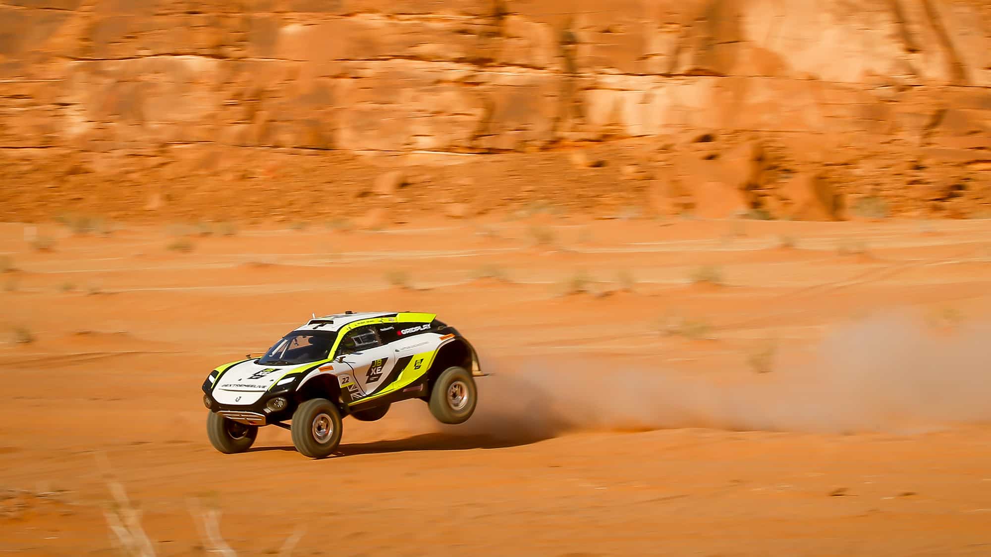 JBXE car during Saudi Arabia Extreme E event