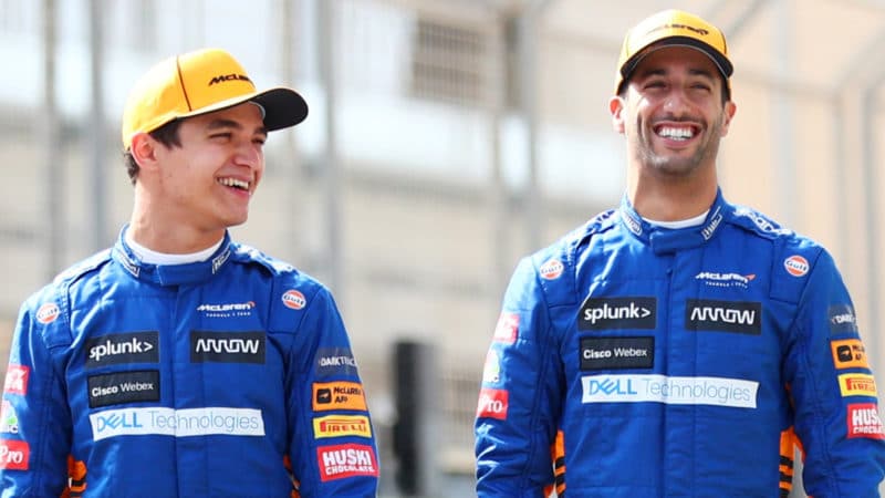 Lando Norris, Daniel Ricciardo, 2021 Bahrain GP