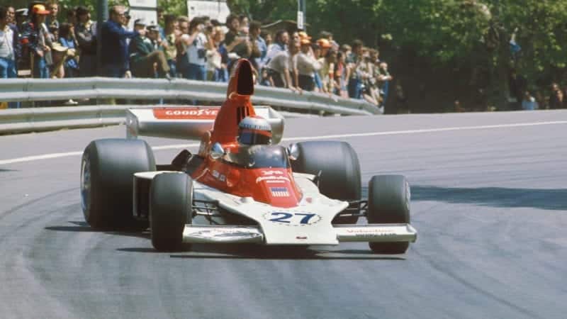 Mario Andretti in the VPJ-4 qt the 1976 Spanish Grand Prix