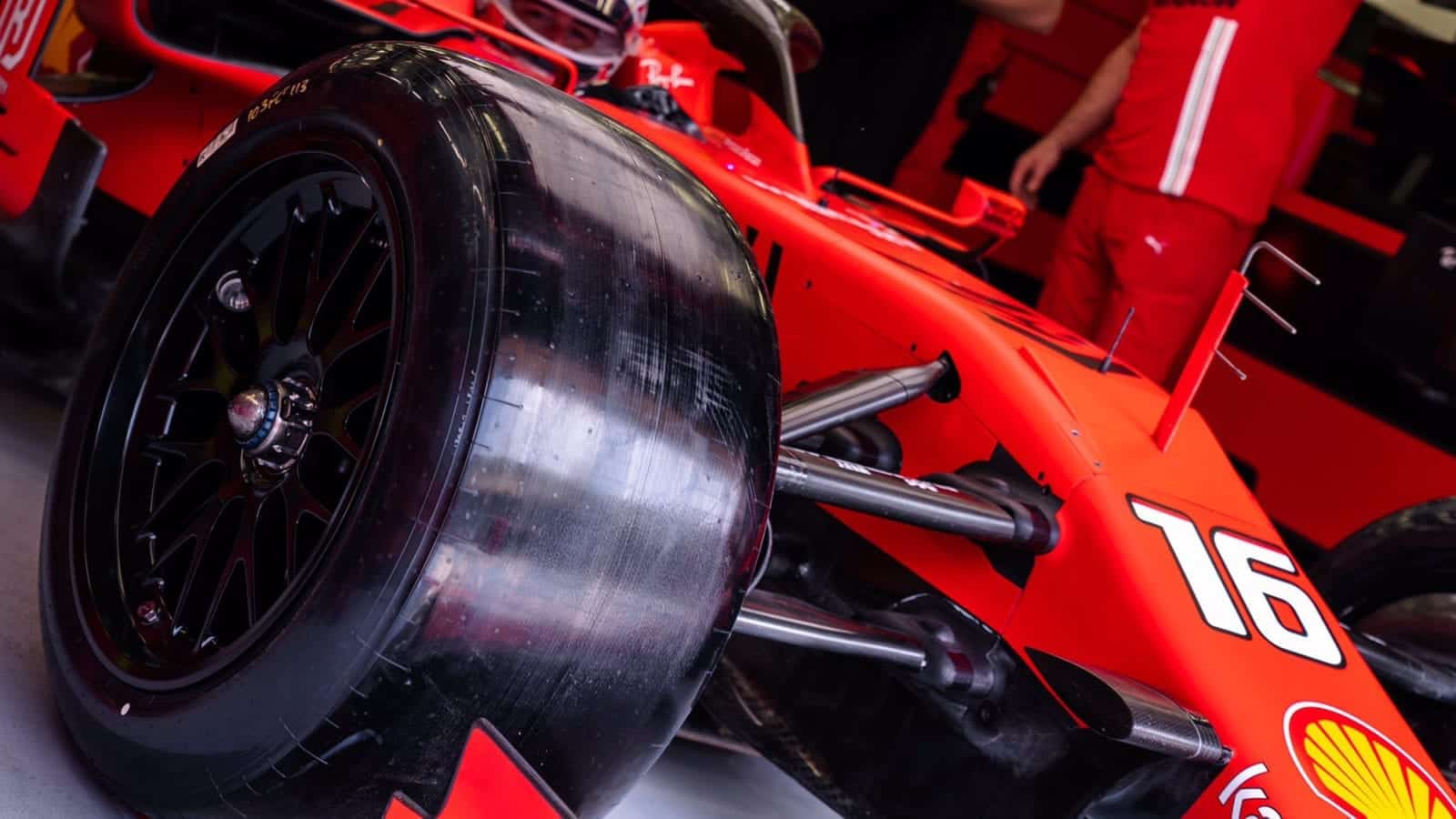 Pirelli 18in tyre test Ferrari