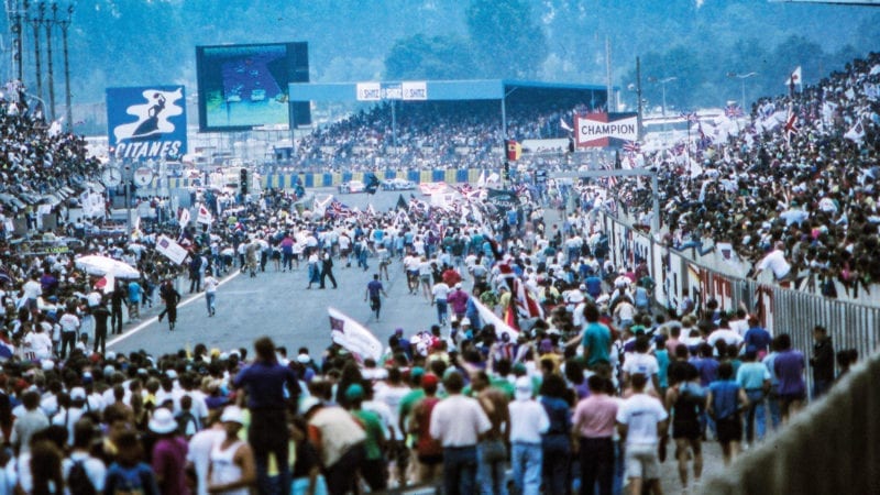 Track invasion at the 1990 Le Mans 24 Hours
