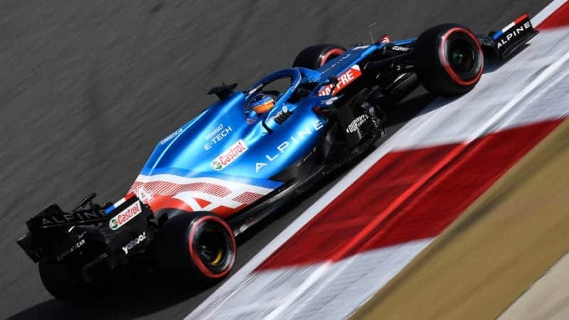 Fernando Alonso, Alpine, 2021 Bahrain GP
