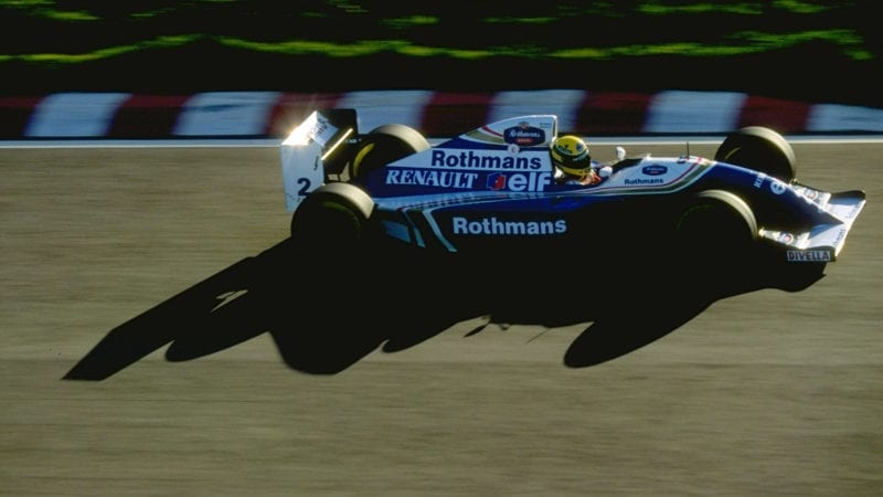 Ayrton Senna tests the 1994 Williams