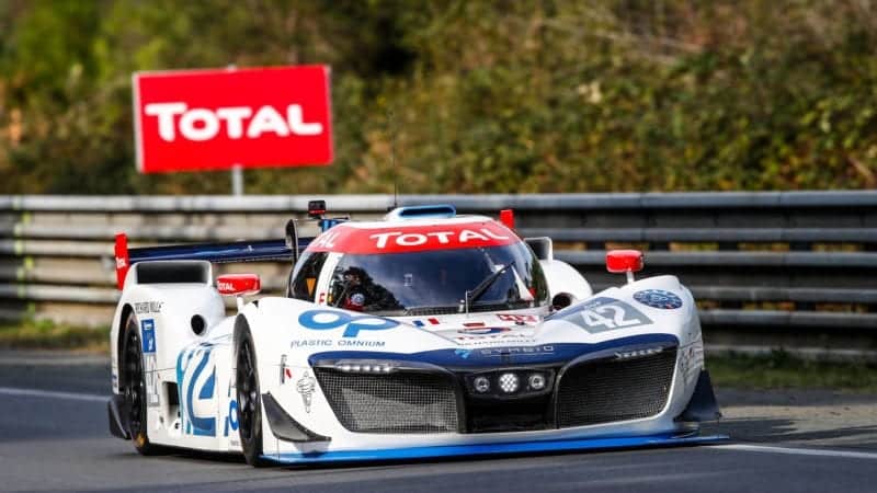 Hydrogen prototype car at Le Mans in 2020