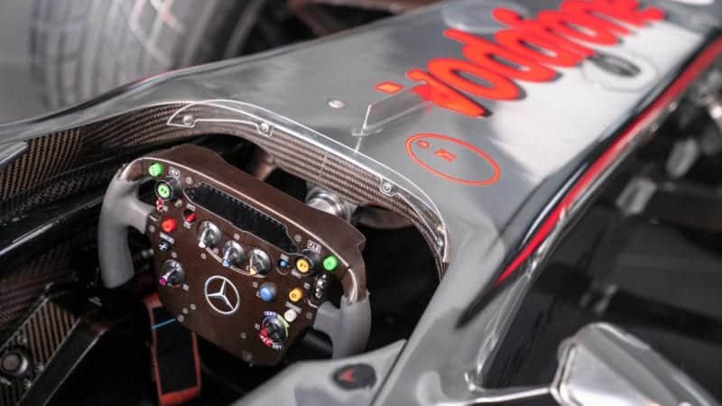 Lewis Hamilton McLaren MP4-25 for auction - cockpit