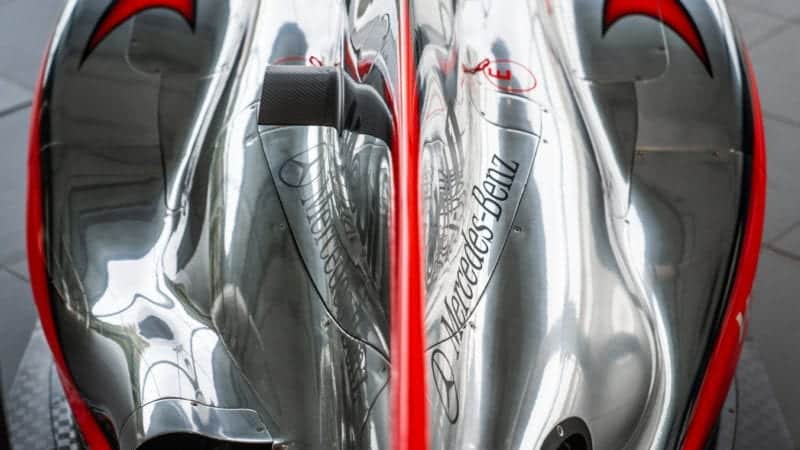 Lewis Hamilton McLaren MP4-25 for auction engine cover