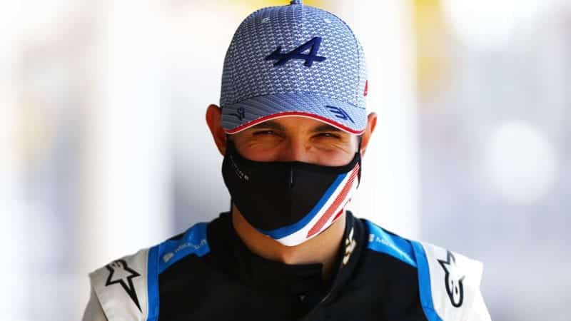 BARCELONA, SPAIN - MAY 06: Esteban Ocon of France and Alpine F1 Team looks on in the Paddock during previews ahead of the F1 Grand Prix of Spain at Circuit de Barcelona-Catalunya on May 06, 2021 in Barcelona, Spain. (Photo by Dan Istitene - Formula 1/Formula 1 via Getty Images)