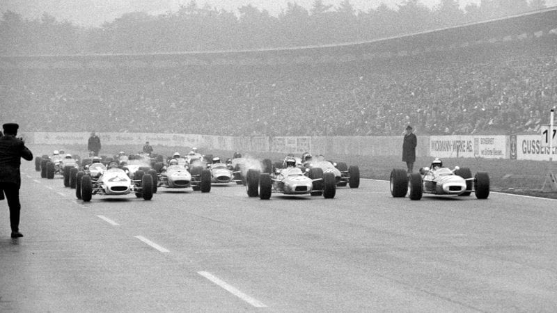 Start of the 1968 Hockenheim Formula 2 race