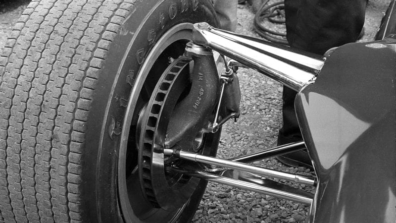 Lotus suspension at Zandvoort in 1957