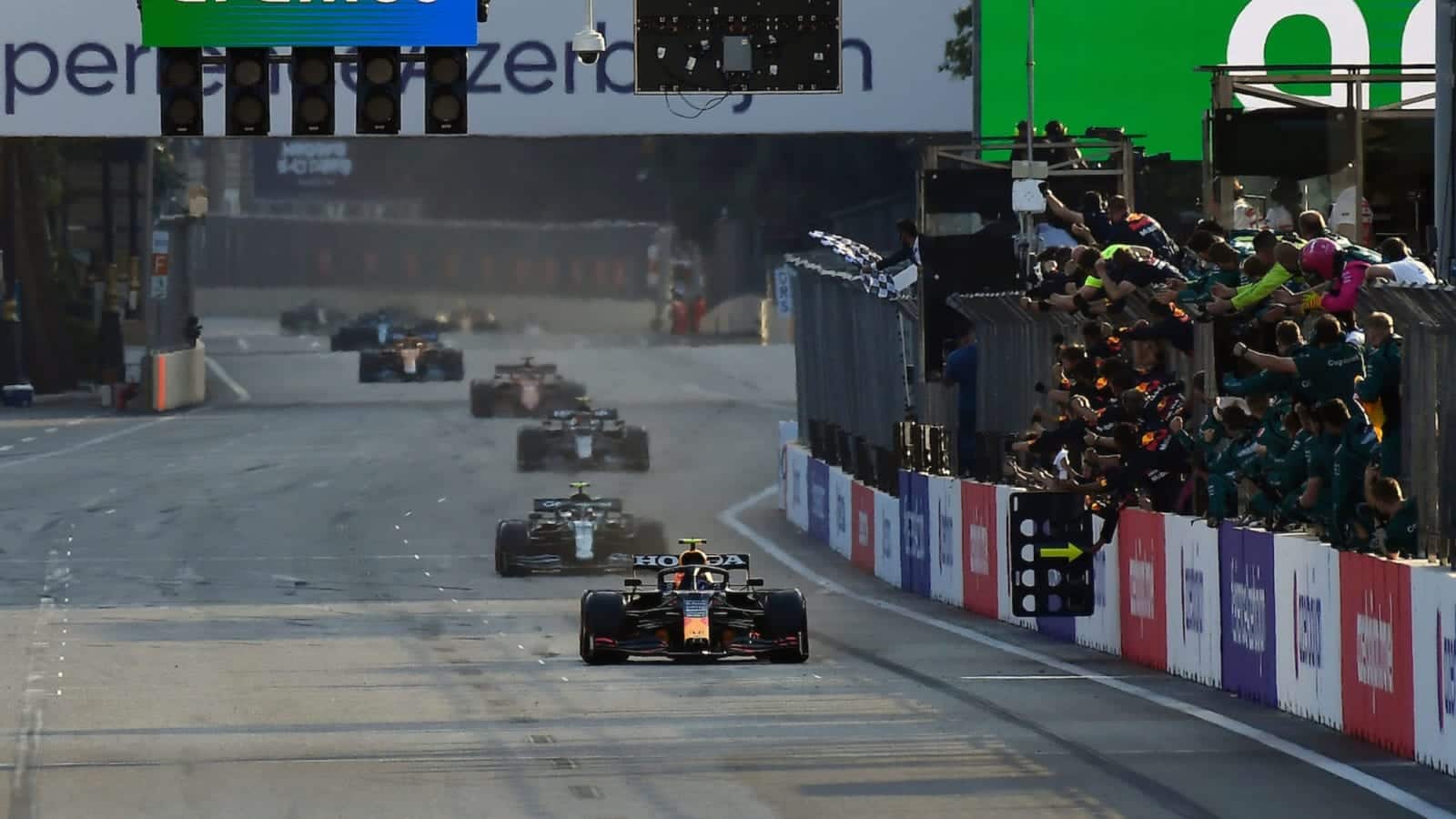 2021 Azerbaijan Grand Prix finish