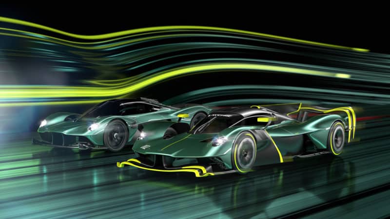 Aston Martin Valkyrie AMR Pro wioth Valkyrie road car