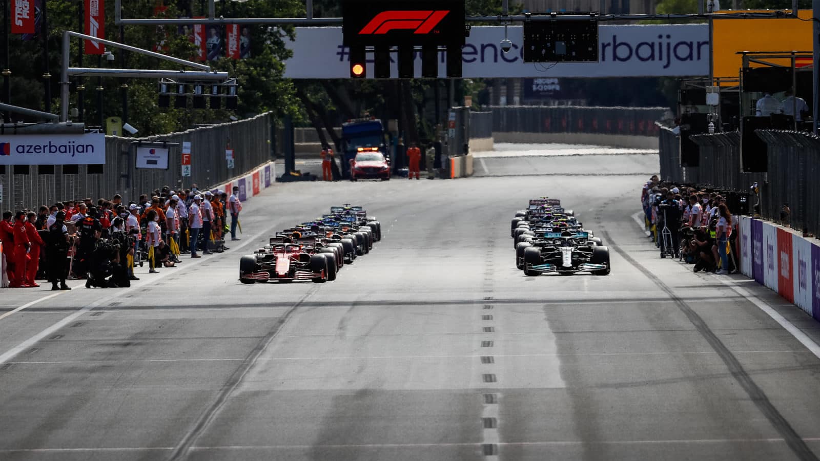F1 grid at the 2021 Azerbaijan Grand Prix