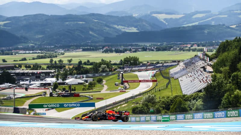 Max Verstappen qualifying for the 2021 Styrian Grand Prix
