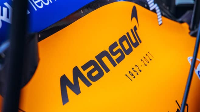 McLaren runs Mansour Ojjeh’s name on side of F1 car in tribute to key shareholder