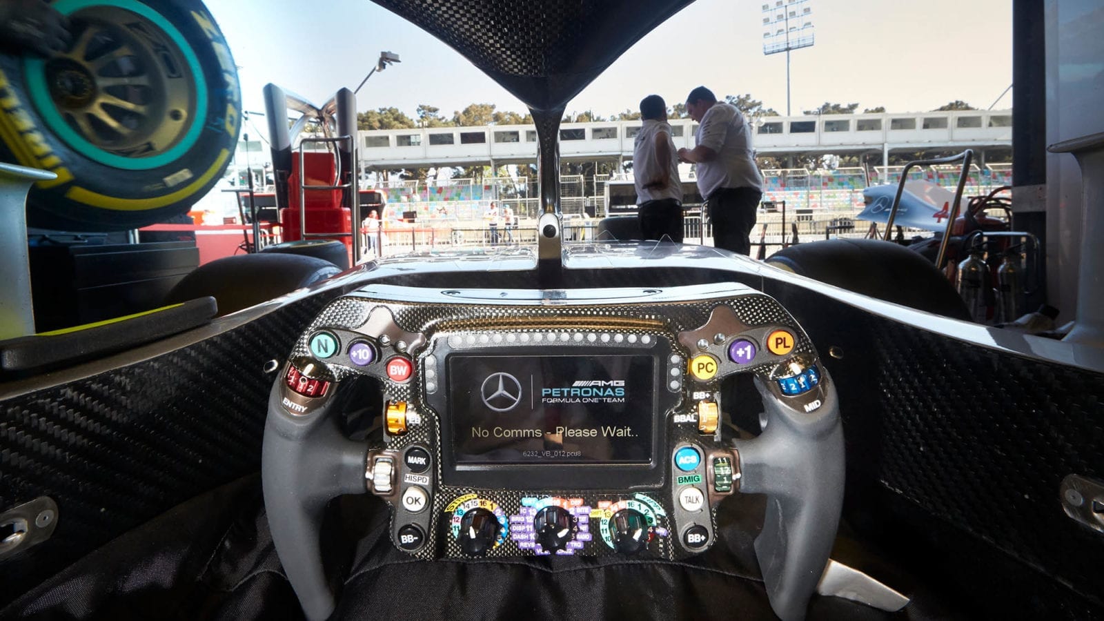 Mercedes F1 steering wheel 2018