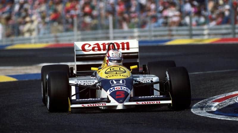 Nigel Mansell, Williams-Honda FW11, Grand Prix of France, Circuit Paul Ricard, 06 July 1986. (Photo by Paul-Henri Cahier/Getty Images)
