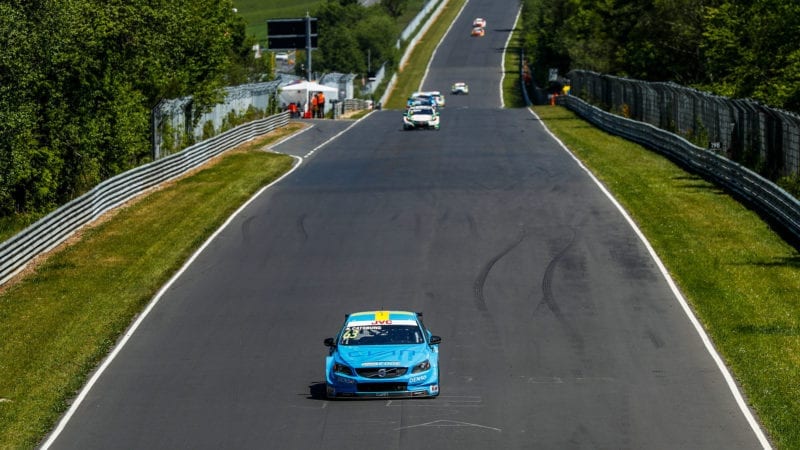Polestar of Nicky Catsburg leads at the WTCC Nurburgring round in 2017