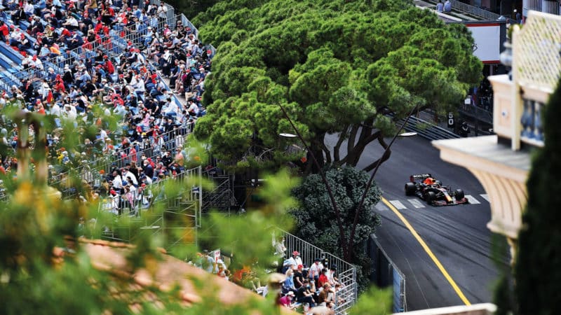 Spectators watching the 2021 Monaco Grand Prix