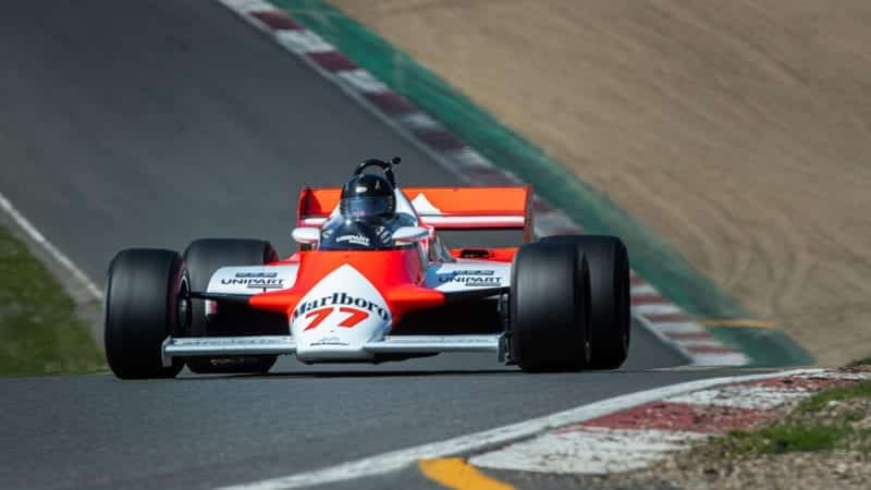 Steve Hartley McLaren MP4-1 at Brands Hatch 2021 - paddock hill