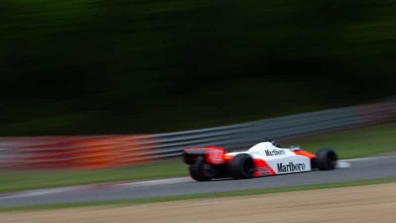 Steve Hartley McLaren MP4-1 at Brands Hatch 2021 - rear tq view