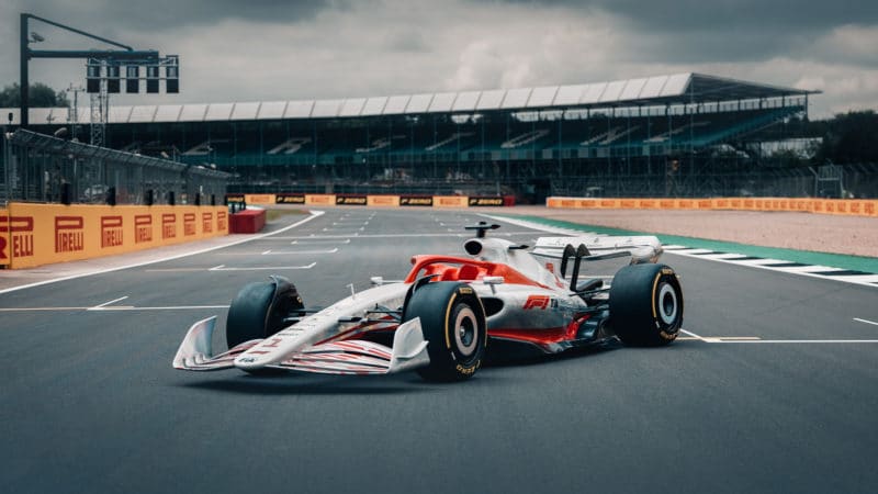 2022 F1 car model at Silverstone
