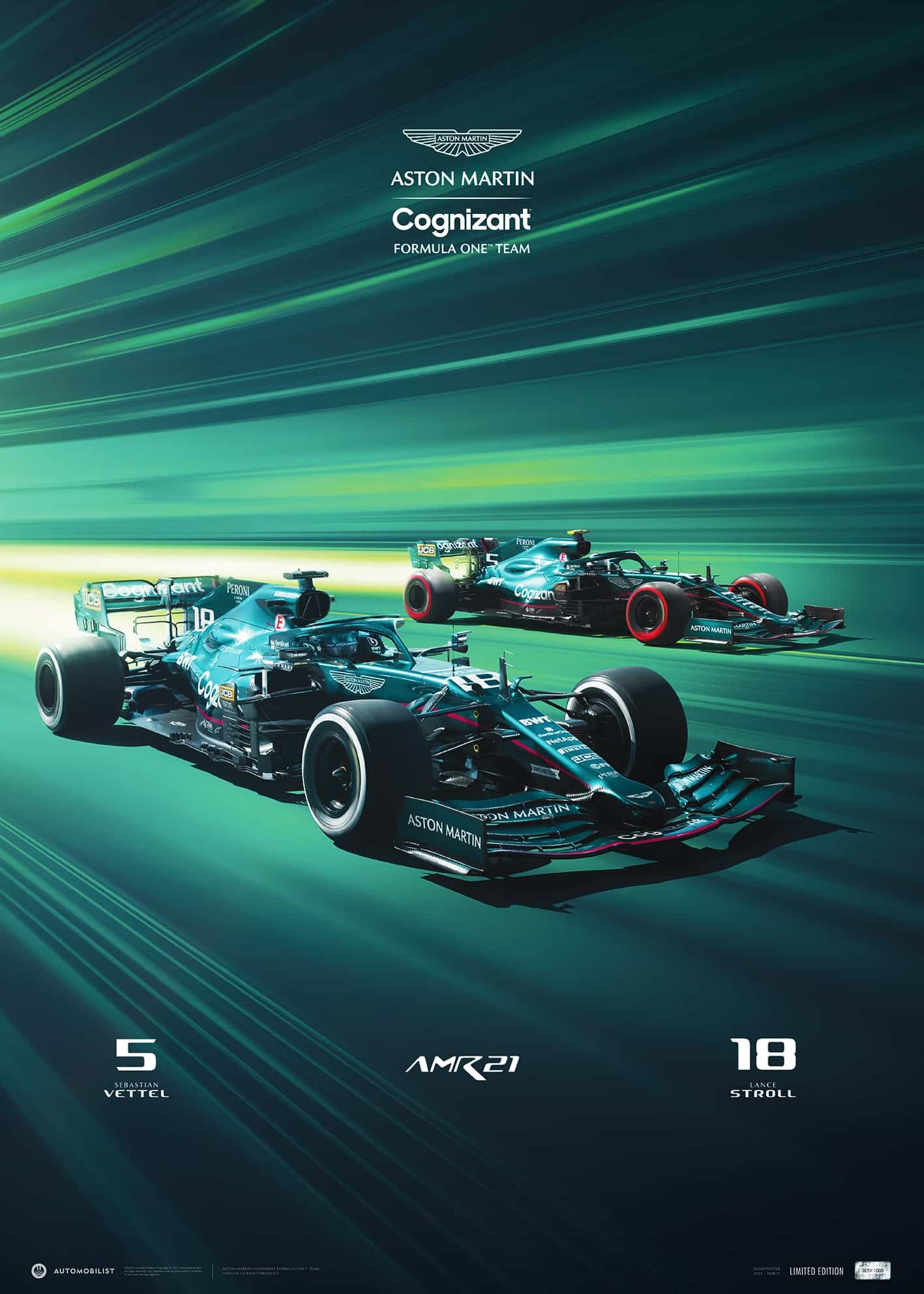 Martin F1 team poster. Limited Edition.