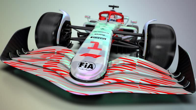 F1 2022 car render front