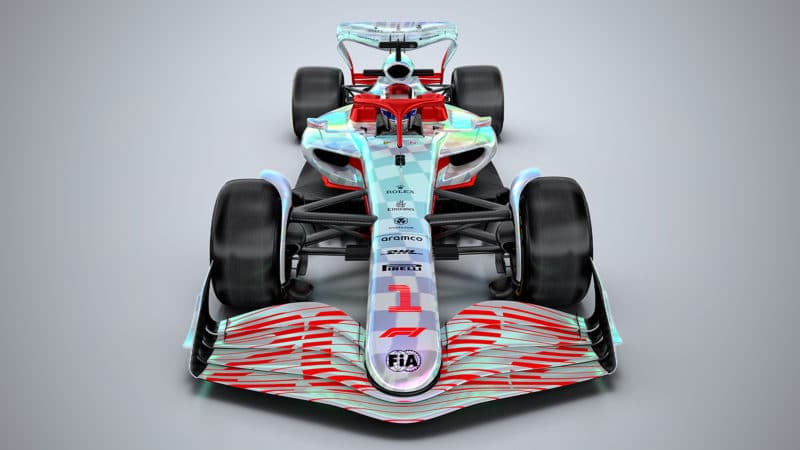 F1 2022 car render overhead