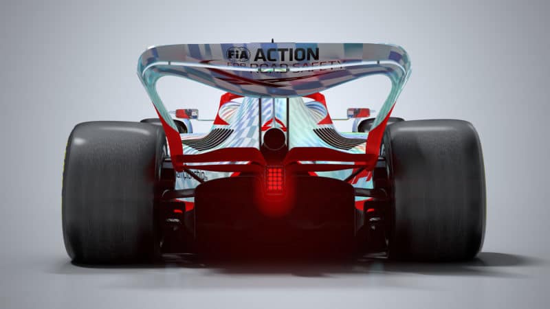 F1 2022 car render rear